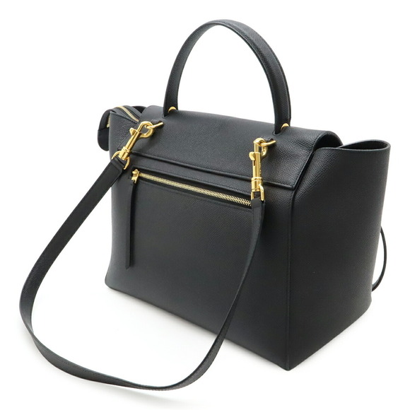 CELINE Belt Bag Shoulder Bag Black Leather - Picture 2 of 9